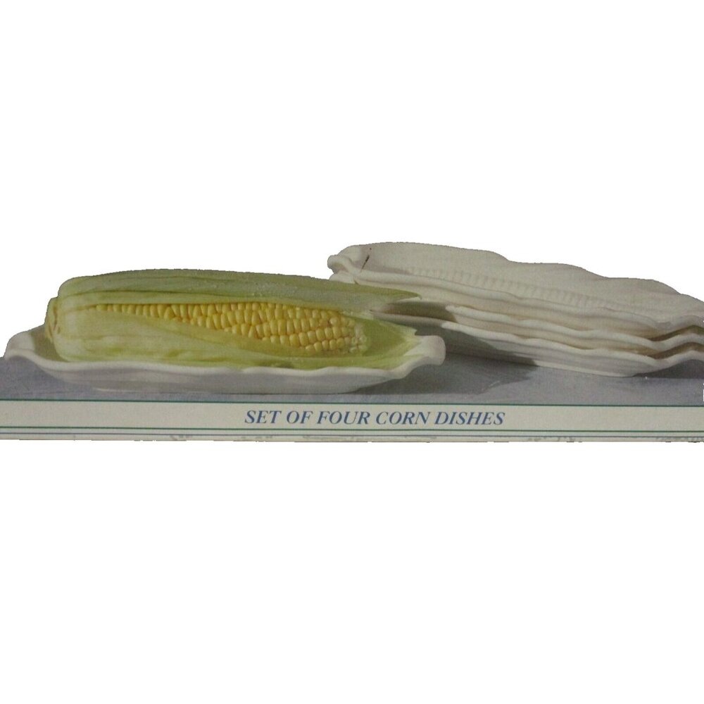 Belle Maison French Classic White Porcelain Corn Dishes Set Of 4 1989  Japan
